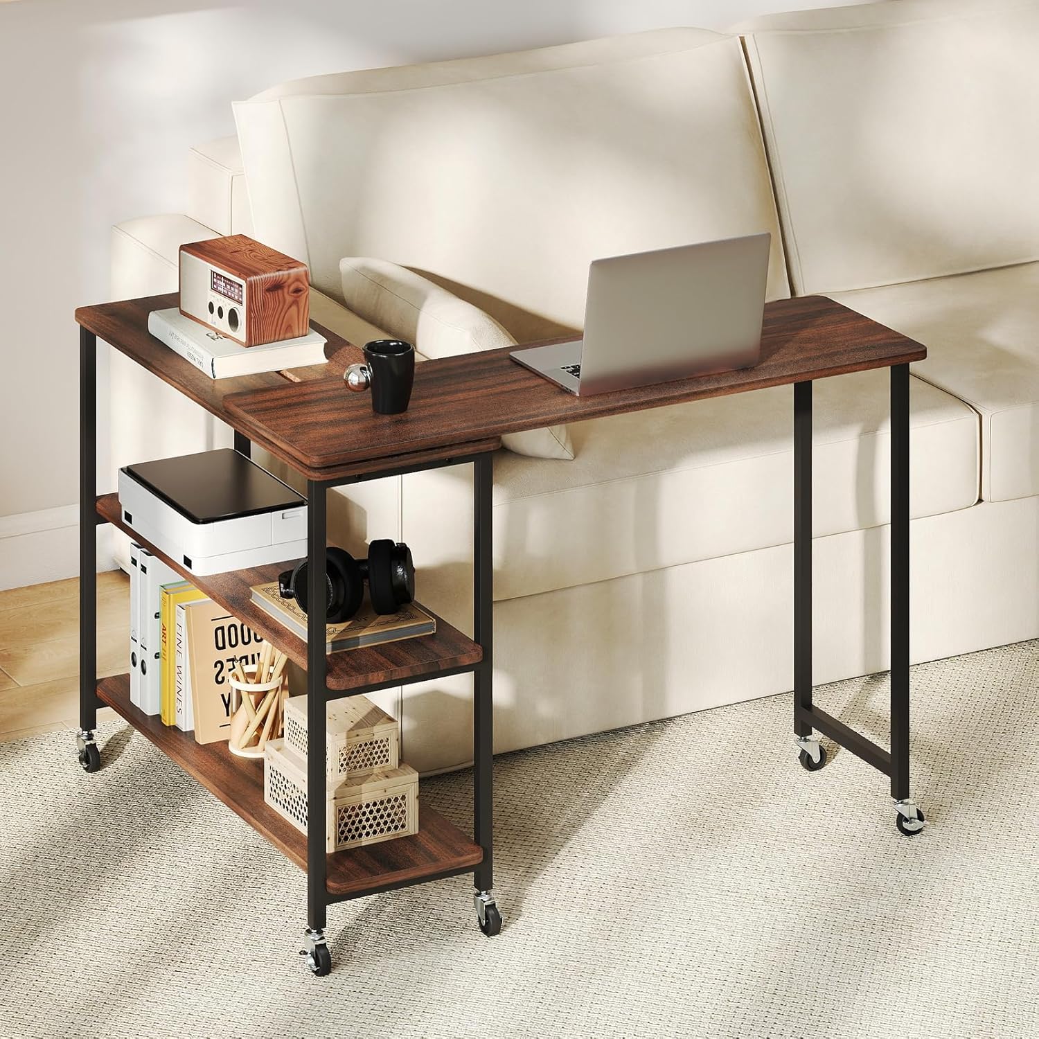 Desk Setup Ideas - 360 ° Mesa Lateral Rotativa com