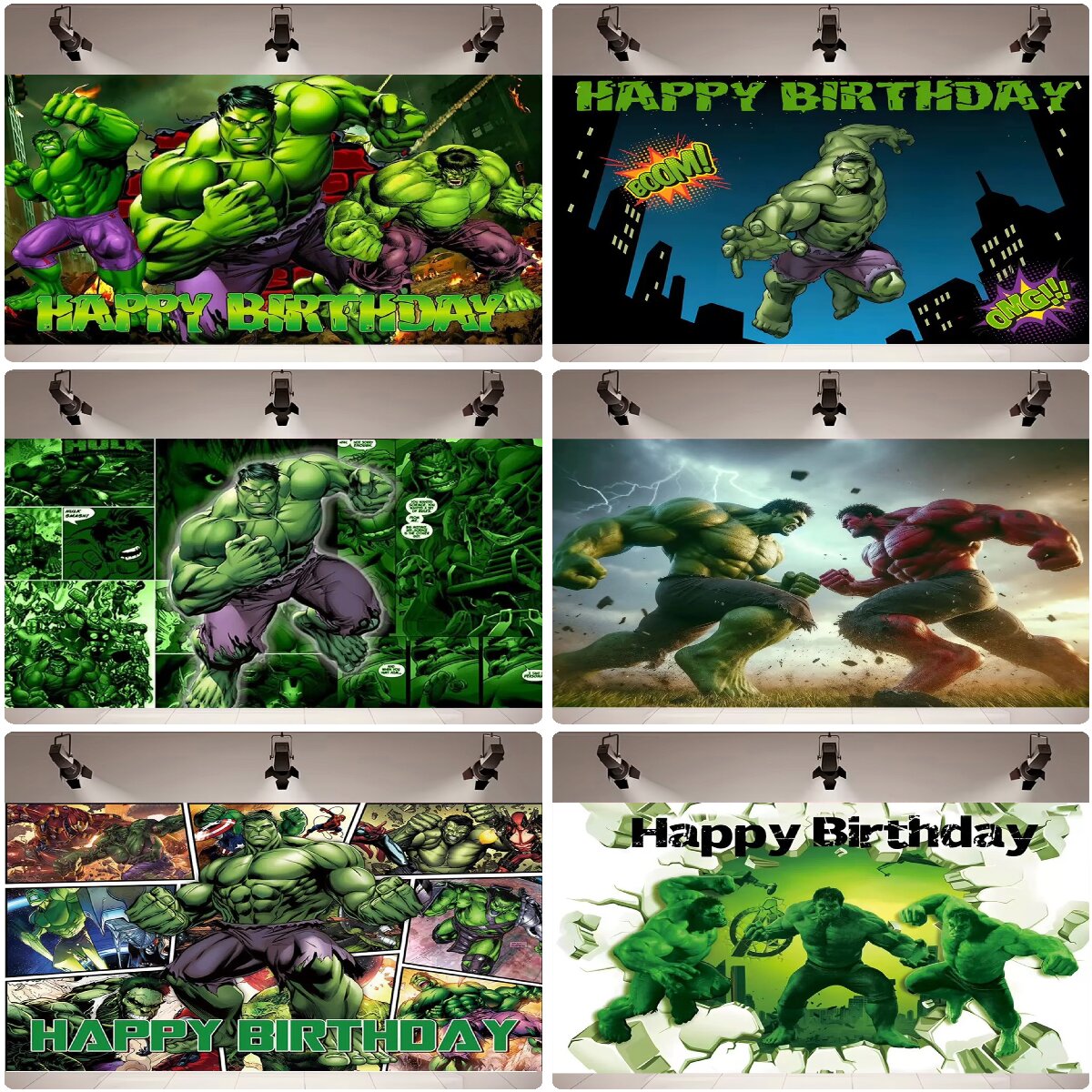 Desk Setup Kids - Decoração de Festa Temática do Hulk