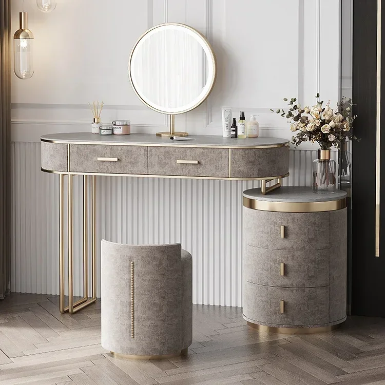 Desk Vanity Setup - Conjunto de quarto com móveis europeus