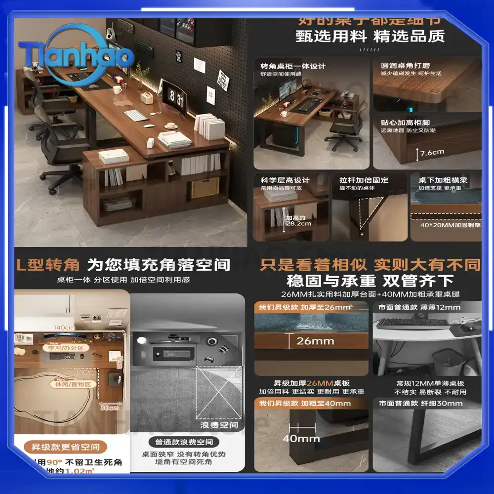 Desk Setup L Shaped - Mesa de Jogos em Forma de