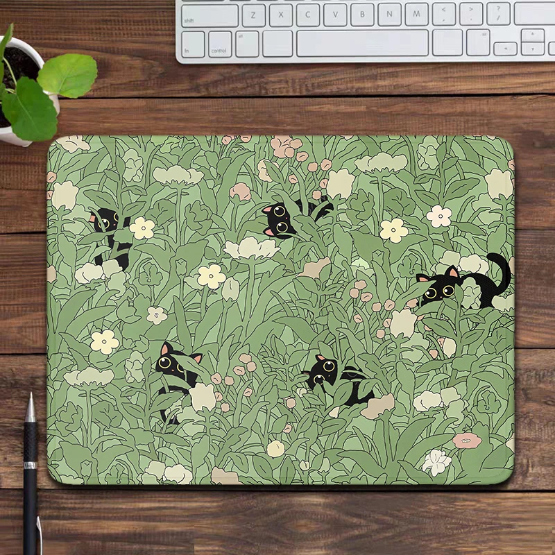 Desk Setup Accessories Aesthetic - Gatos bonitos Pequeno Mouse Pad, Green