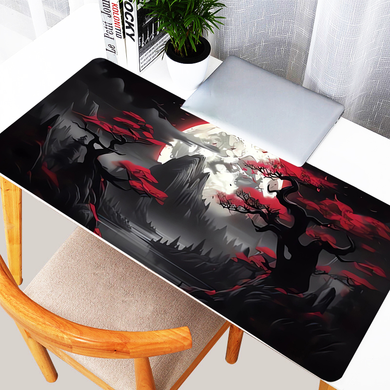 Desk Setup Red - Mouse pad acessórios para jogos notbook