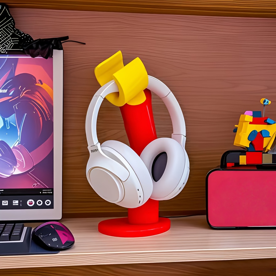 Desk Setup Headphone Stand - Suporte Criativo para Fones de Ouvido