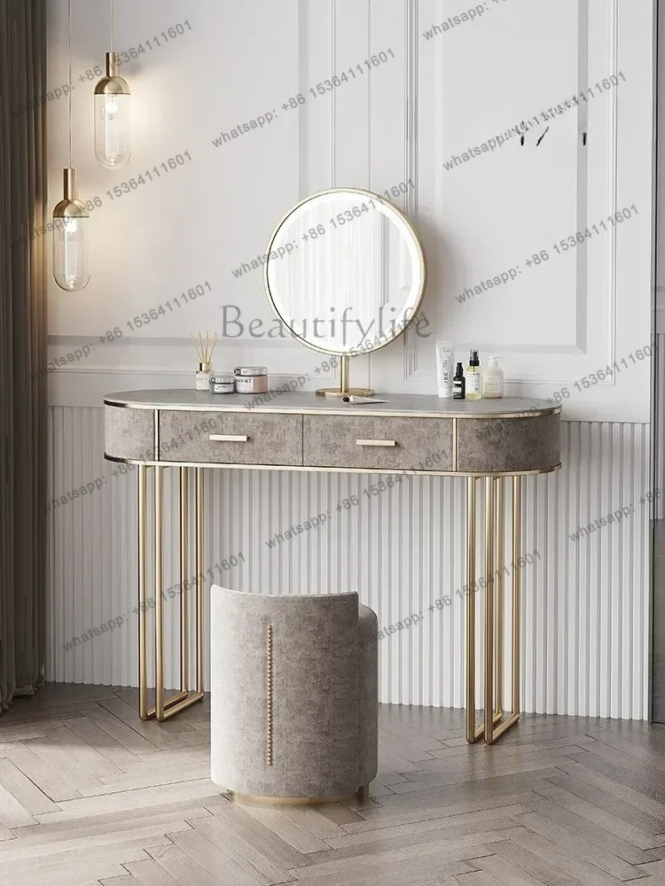 Desk Vanity Setup - Conjunto de quarto, móveis europeus, cômoda