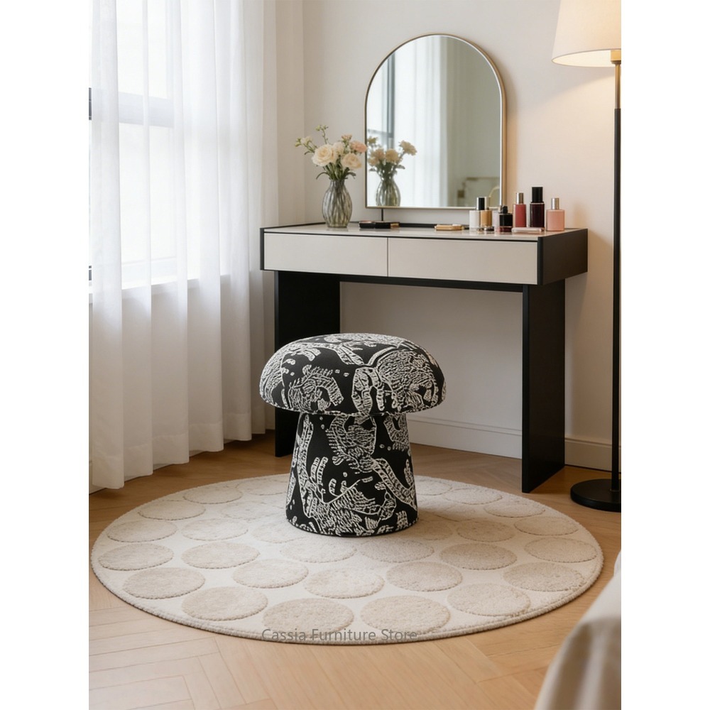 Desk Setup Girl - Banqueta Cogumelo para Penteadeira de Quarto,