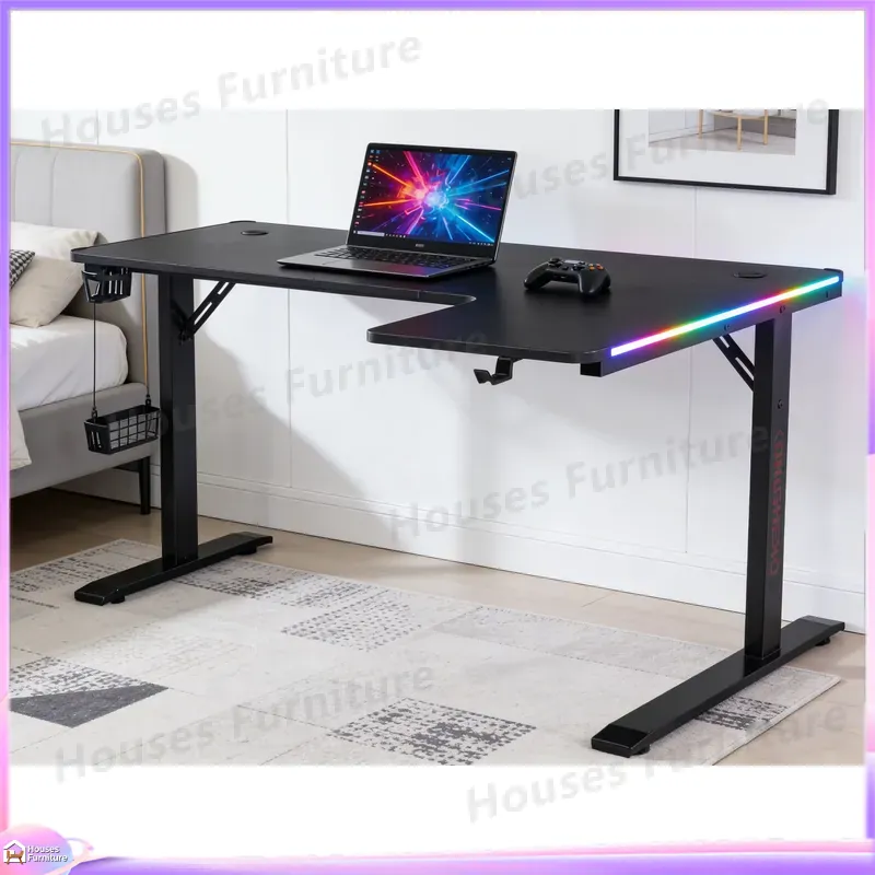 Desk Setup L Shaped - Mesa de Jogos Grande de 160cm