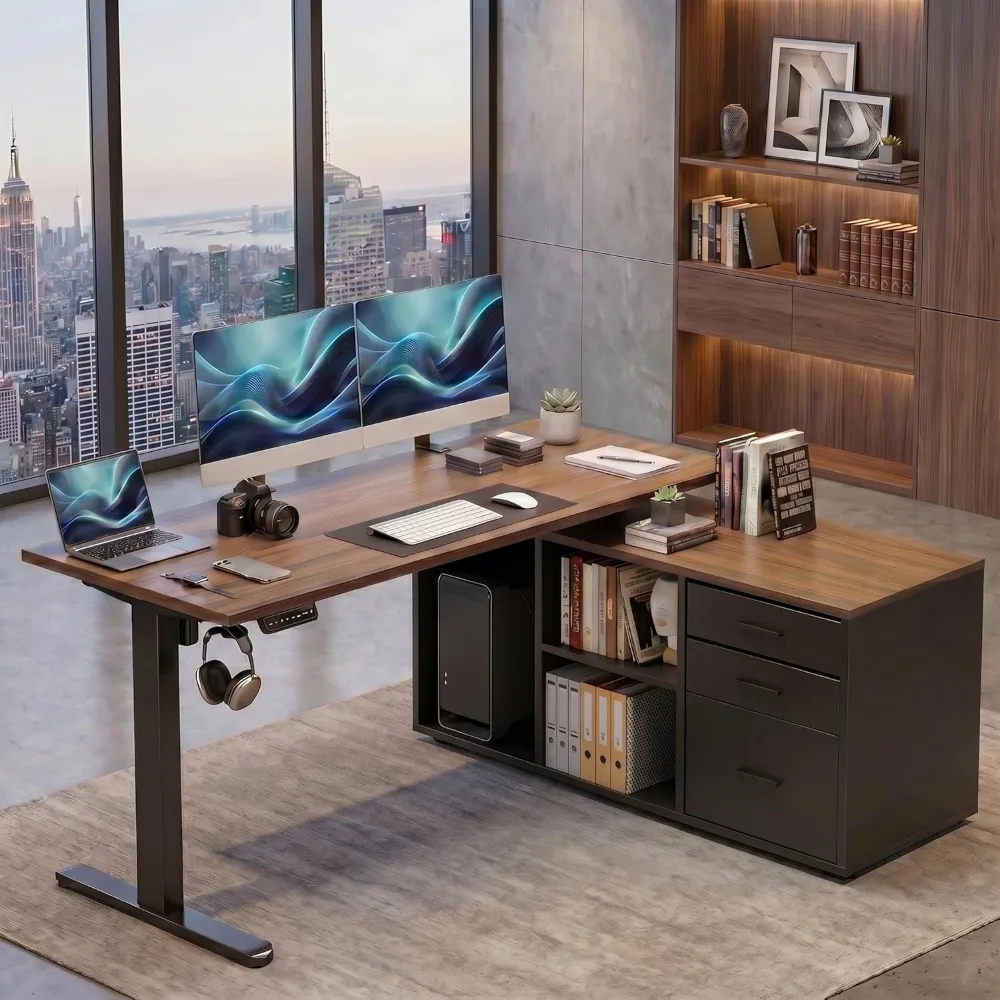 Mesa de Escritório em L HUANUO - Desk Setup L Shaped avaliação e preço