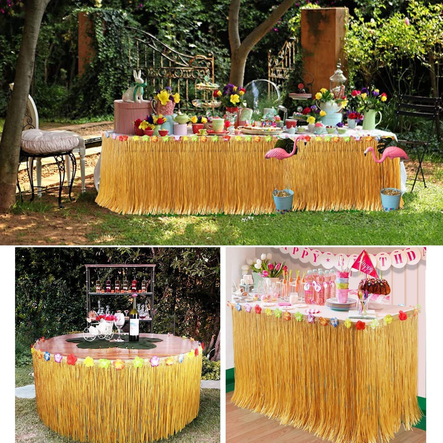 Saia de mesa de grama luau cor - Desk Setup Girl avaliação e preço