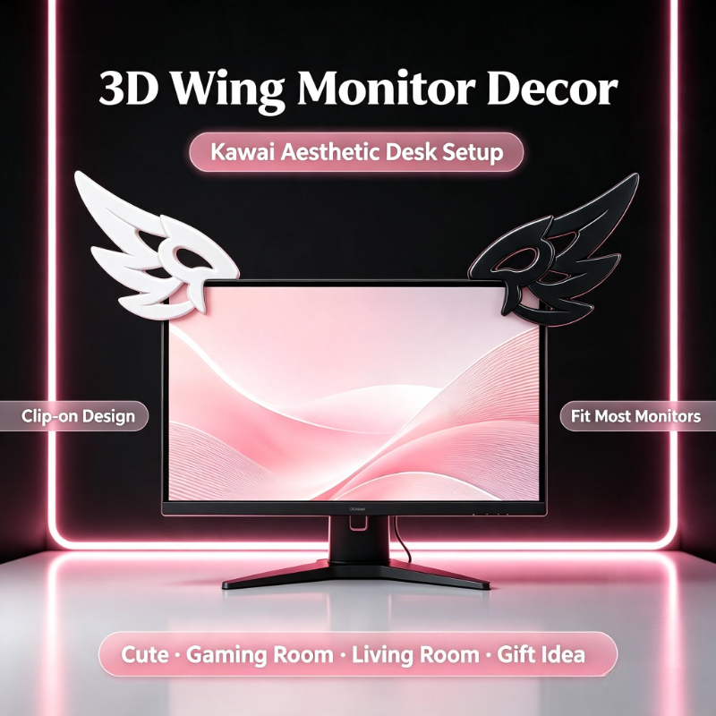 Decoração Kawaii 3D com Asas p - Desk Setup Accessories Aesthetic avaliação e preço