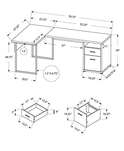 Mesa de Computador I 7257, Esc - Desk Setup L Shaped avaliação e preço