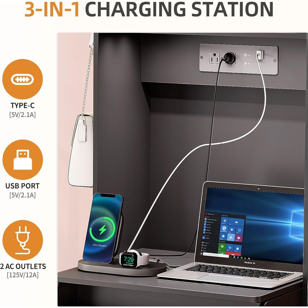 Penteadeira LED com Sensor de  - Desk Vanity Setup avaliação e preço