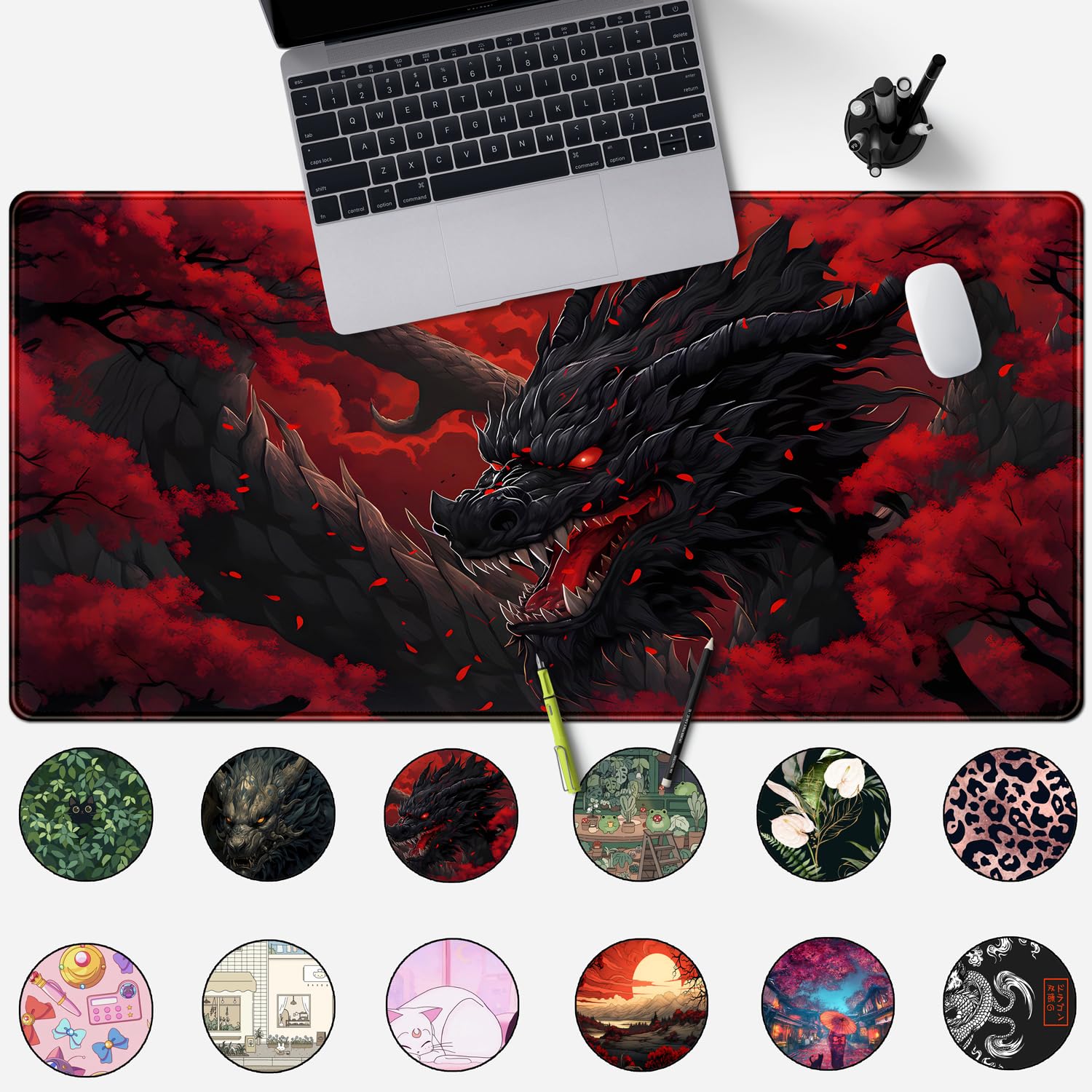 Mouse Pad Grande Dragão Engraç - Desk Setup Red avaliação e preço