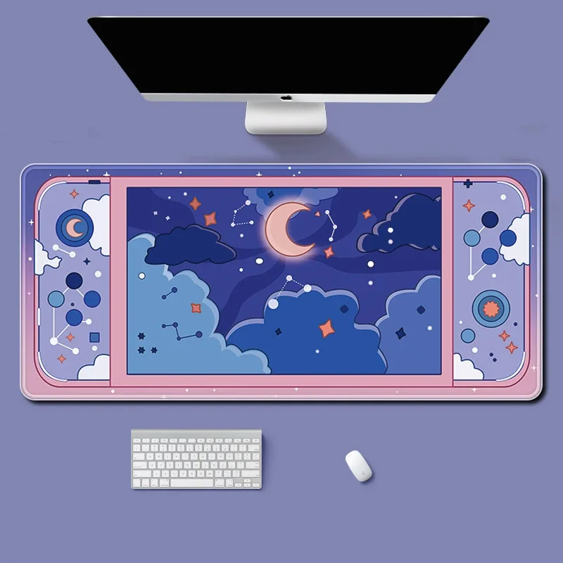 Lua e estrelas grande tapete d - Desk Setup Accessories Aesthetic avaliação e preço