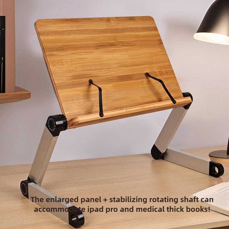 Mesa de cama de bambu ajustáve - Desk Setup With Ipad avaliação e preço