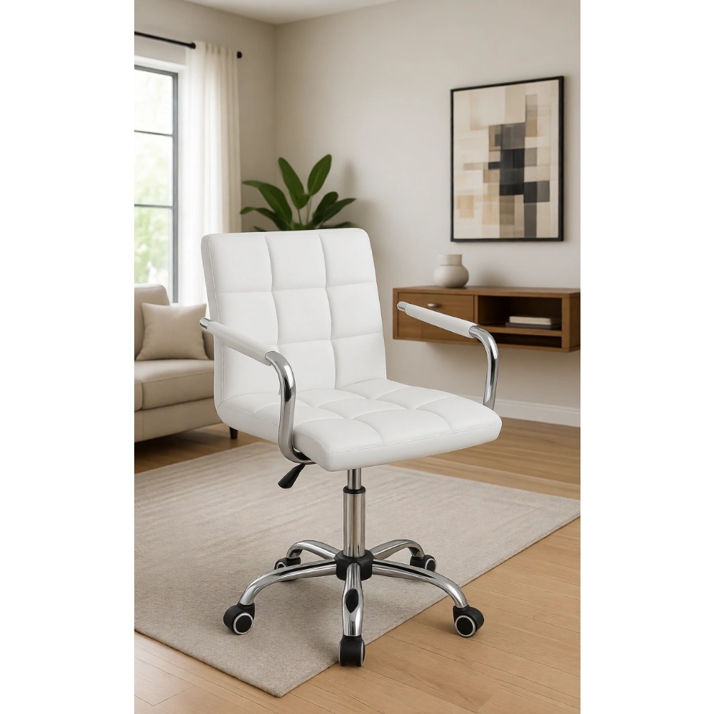 Cadeira de Maquiagem - Couro P - Desk Vanity Setup avaliação e preço