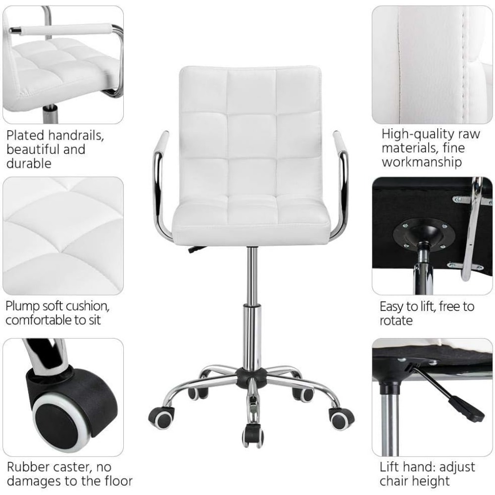 Cadeira de Maquiagem - Couro P - Desk Vanity Setup avaliação e preço