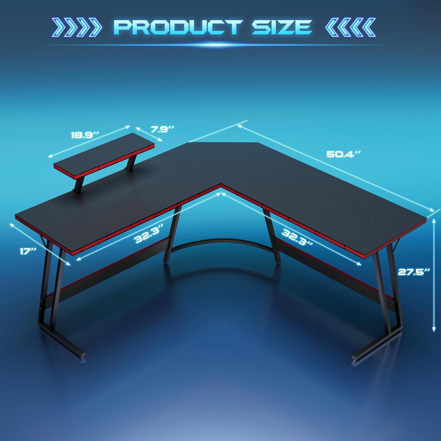 Mesa de Jogos em L Ajustável c - Desk Setup L Shaped avaliação e preço