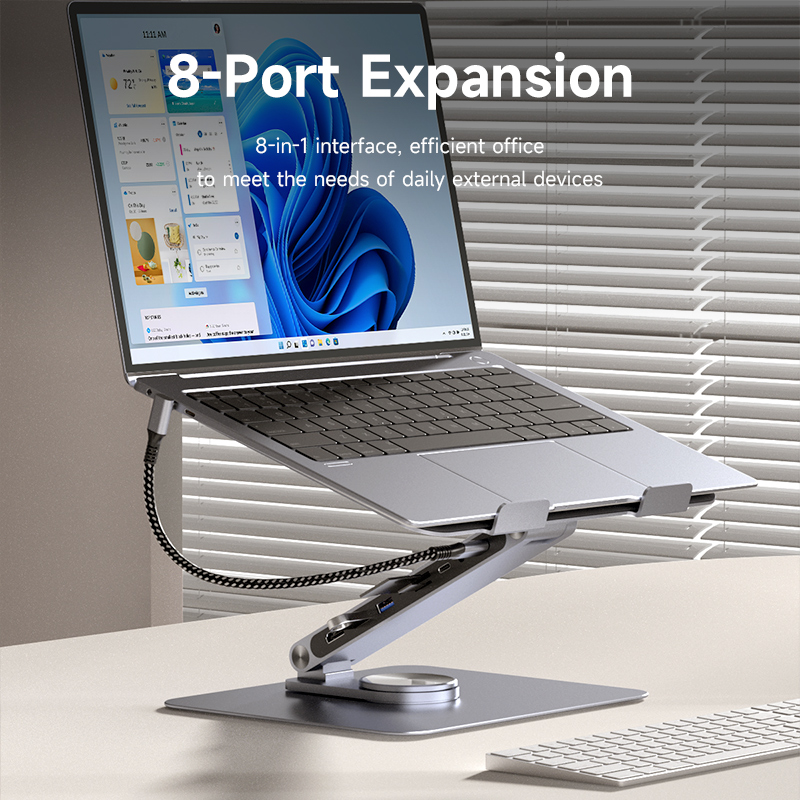 Hagibis-Suporte de alumínio aj - Desk Setup Macbook avaliação e preço