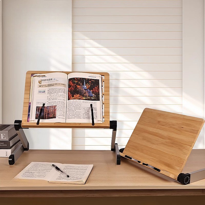 Mesa de Cama Ajustável em Bamb - Desk Setup With Ipad avaliação e preço