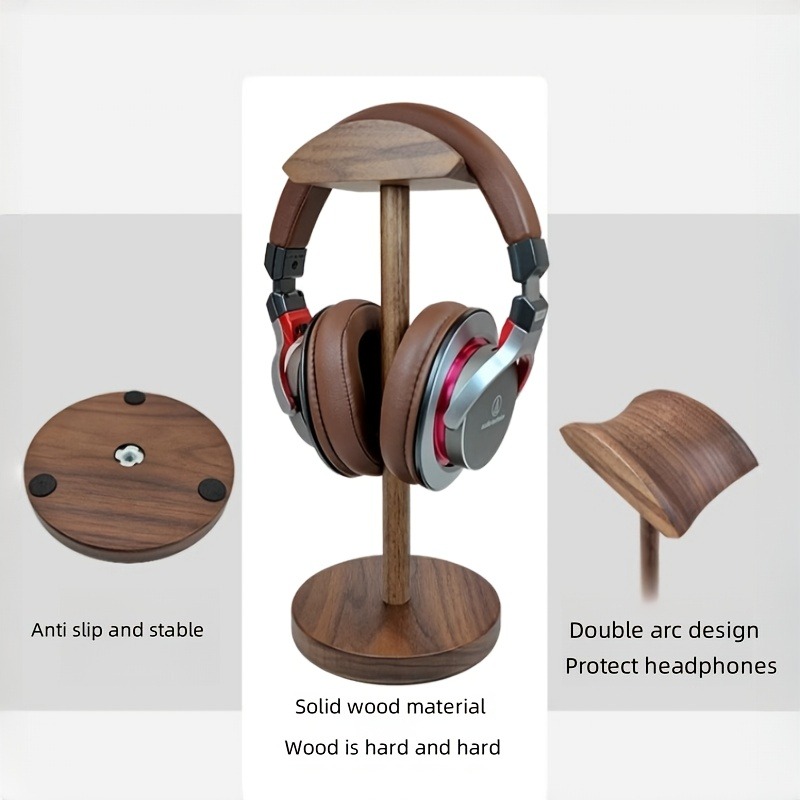Pgy suporte de madeira para fo - Desk Setup Headphone Stand avaliação e preço