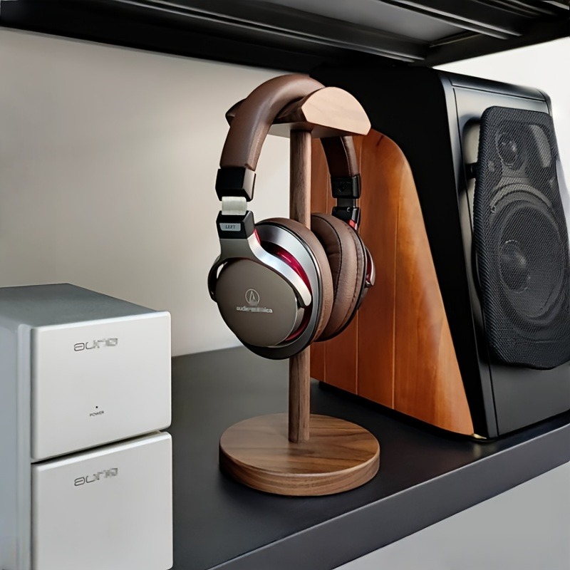 Pgy suporte de madeira para fo - Desk Setup Headphone Stand avaliação e preço