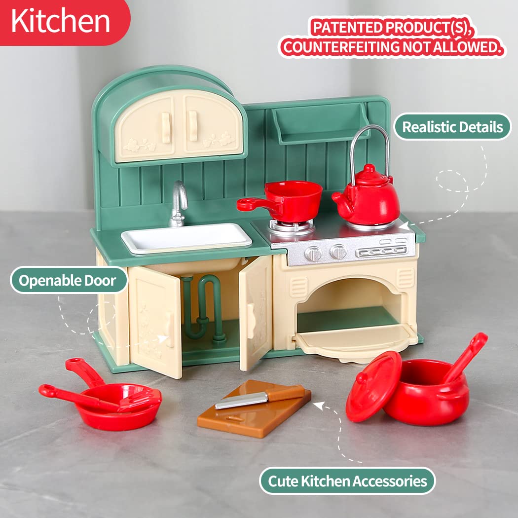 Casa de boneca 1:12, móveis em - Desk Setup Girl avaliação e preço