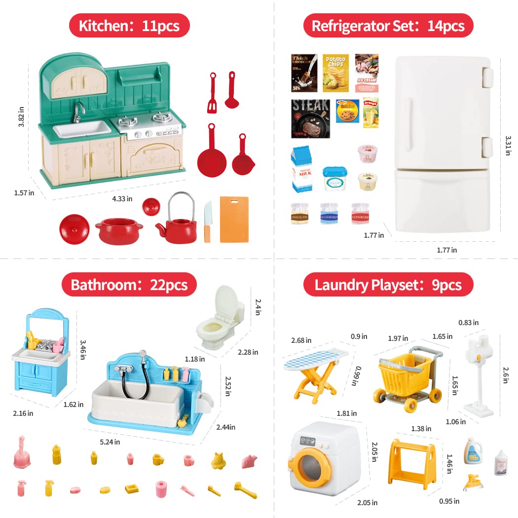 Casa de boneca 1:12, móveis em - Desk Setup Girl avaliação e preço